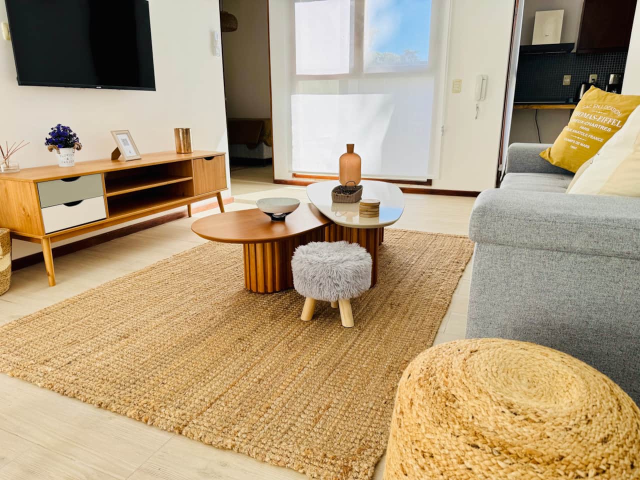 Living - Mesa de centro con puff