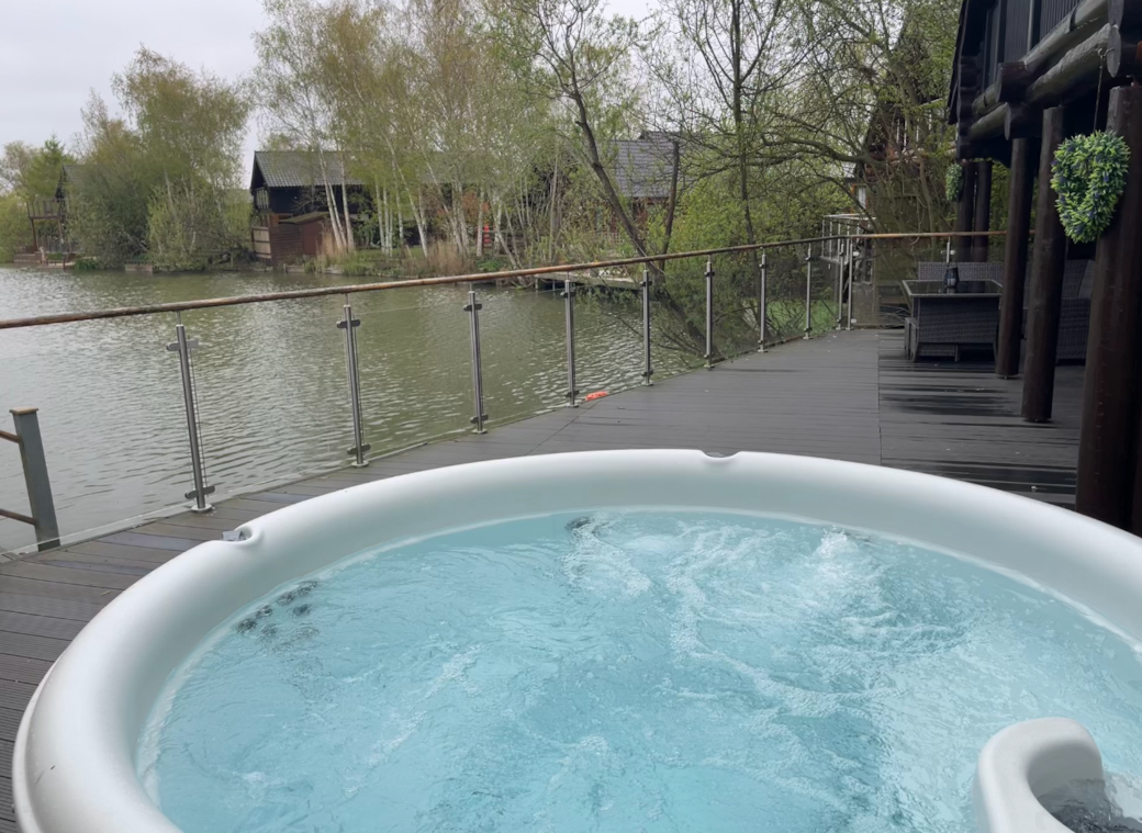 Lakeside hot tub