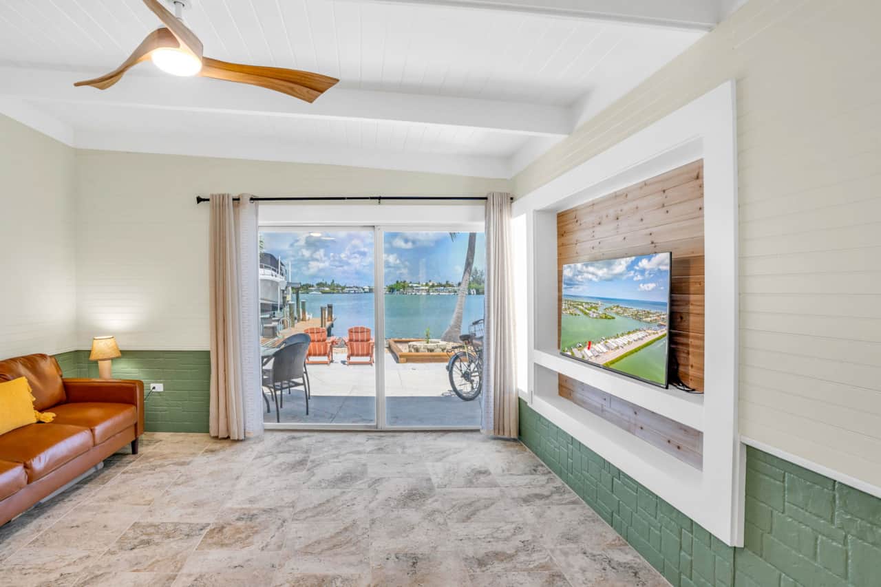 Living area view of the dock