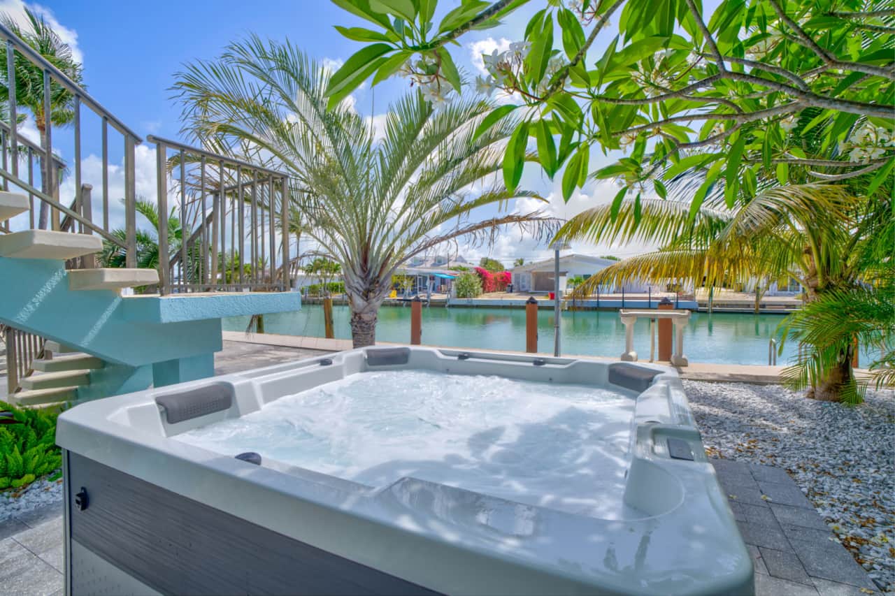  Your private hot tub faces the canal and the dock. Guests say they spotted manatees, pelicans and i