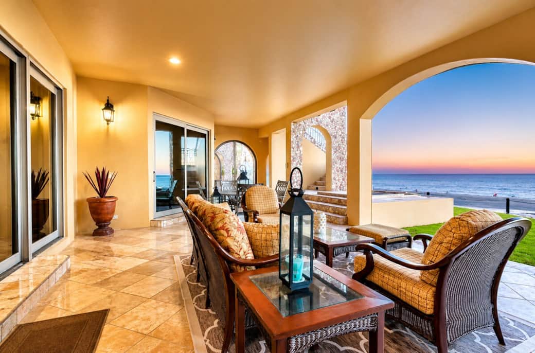 Patio overlooking Sandy Beach steps from the Ocean