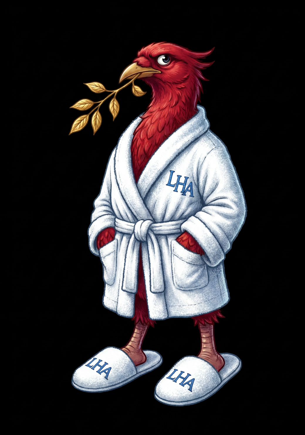 Liverbird bathrobe 2