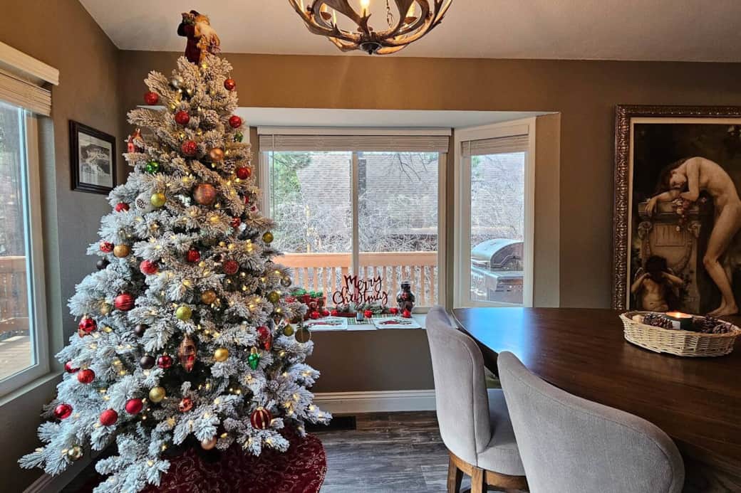 Christmas tree, dining area