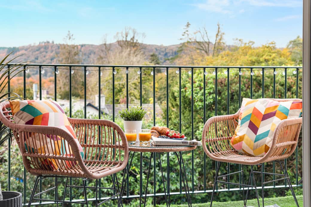 Balcony space for alfesco breakfasts Balcony space for alfesco breakfasts