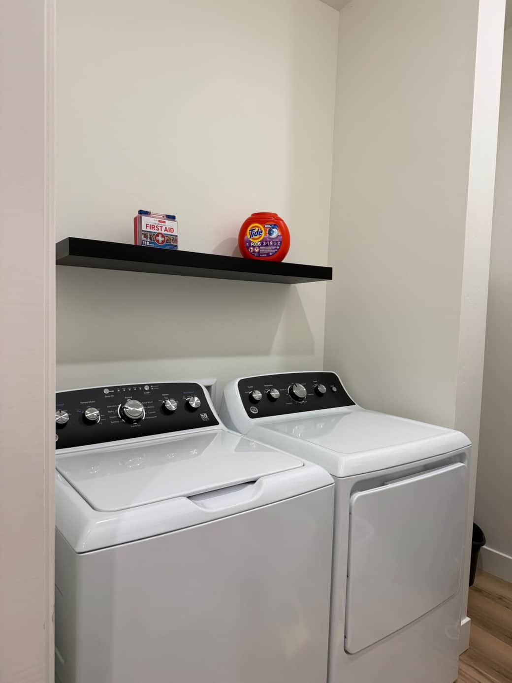 Full size washer and dryer for your convenience. 