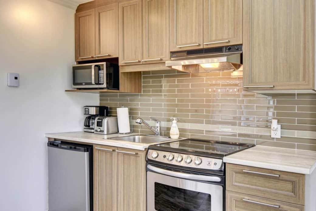 A fully stocked kitchen is available for all your meal prep needs. A fully stocked kitchen is available for all your meal prep needs.