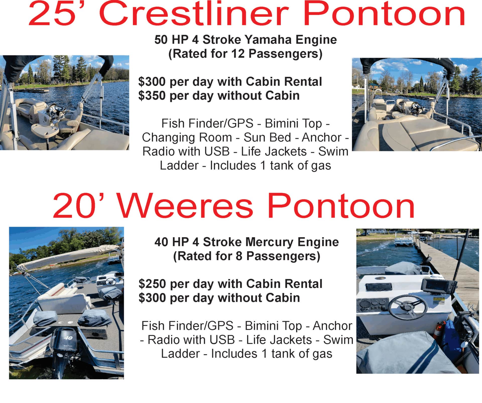 Pontoon Rentals