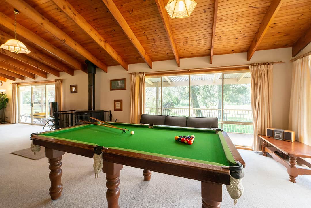 Classic billiard table for cue sports enthusiasts, perfect for home or game room.