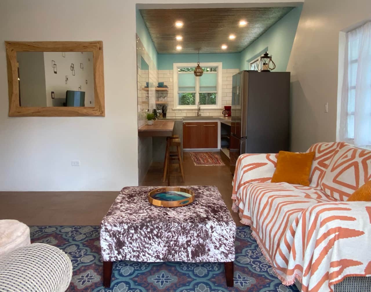 Living room and full kitchen 
