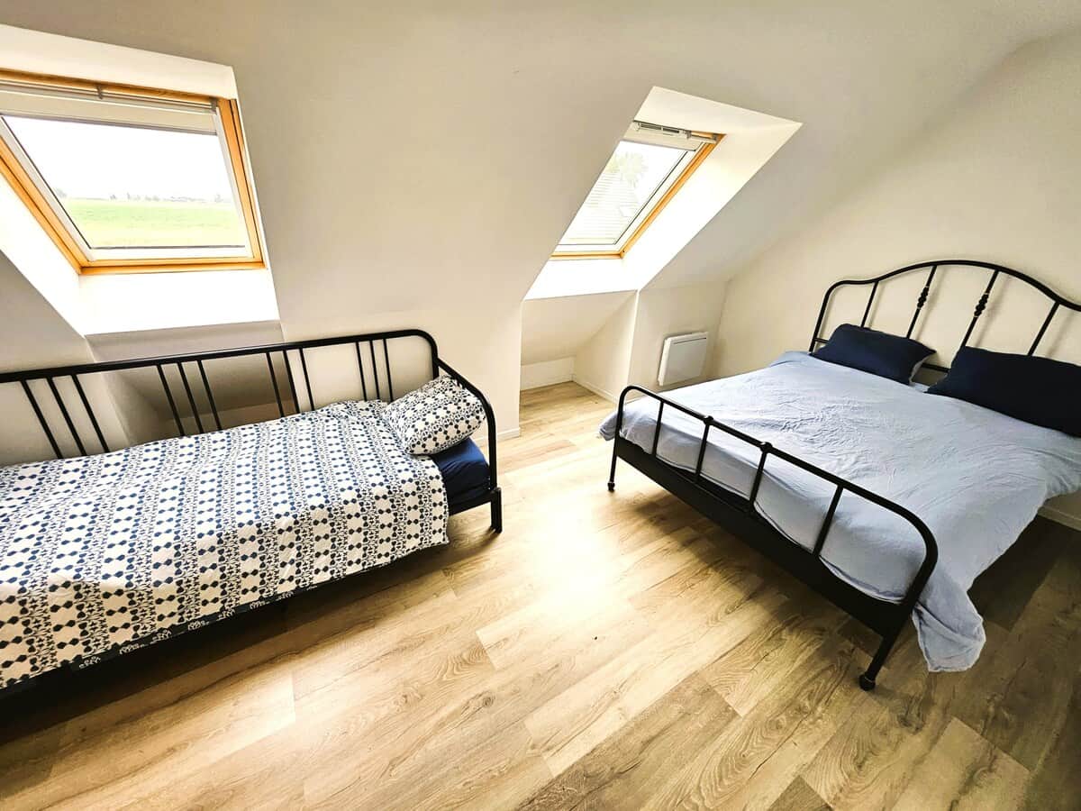 Chambre 1.
1 lit double et 1 lit simple.
