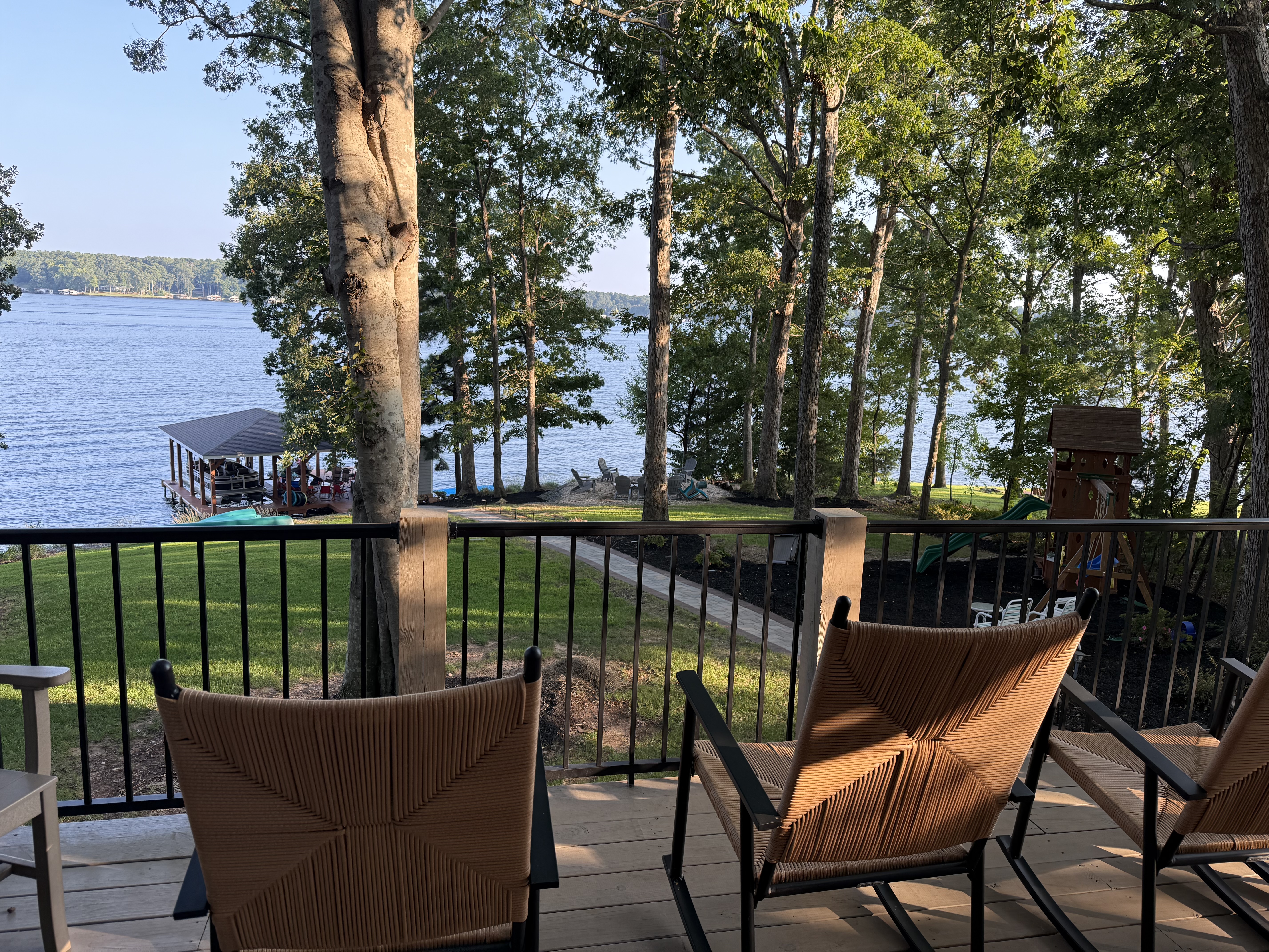 New railings on the deck