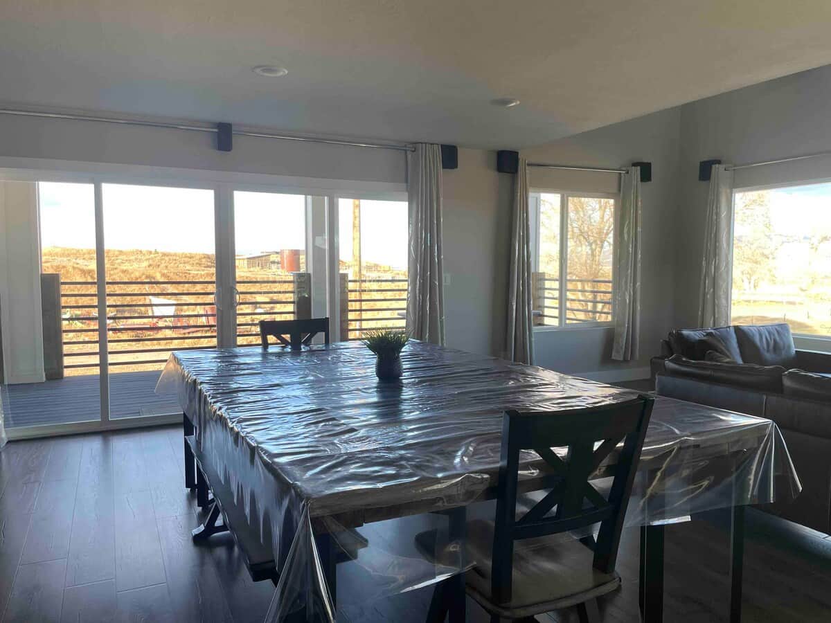 Dining room over looking the farm