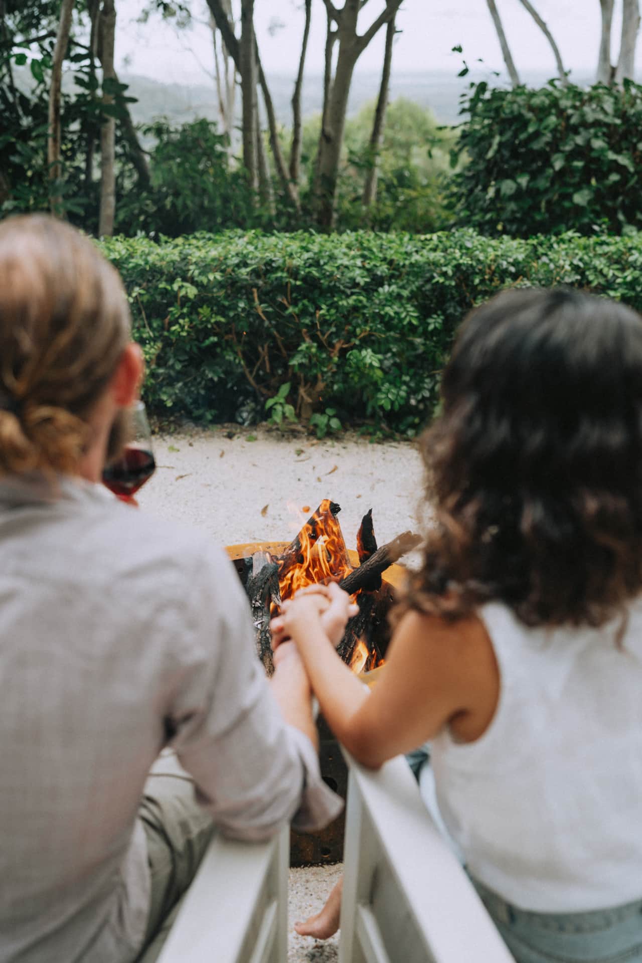 Private fire pit sessions at Kookaburra Cabin.