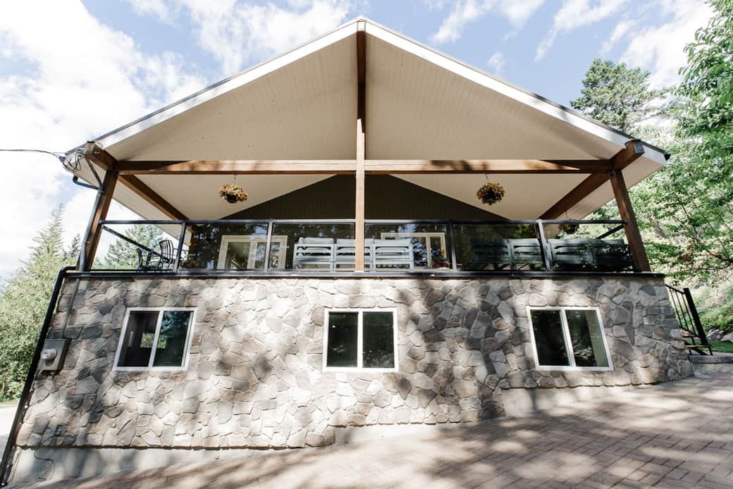 Mountainside Retreat Centre Sunnybrae Shuswap BC Main Lodge - Stone Side Mountainside Retreat Centre Sunnybrae Shuswap BC Main Lodge - Stone Side