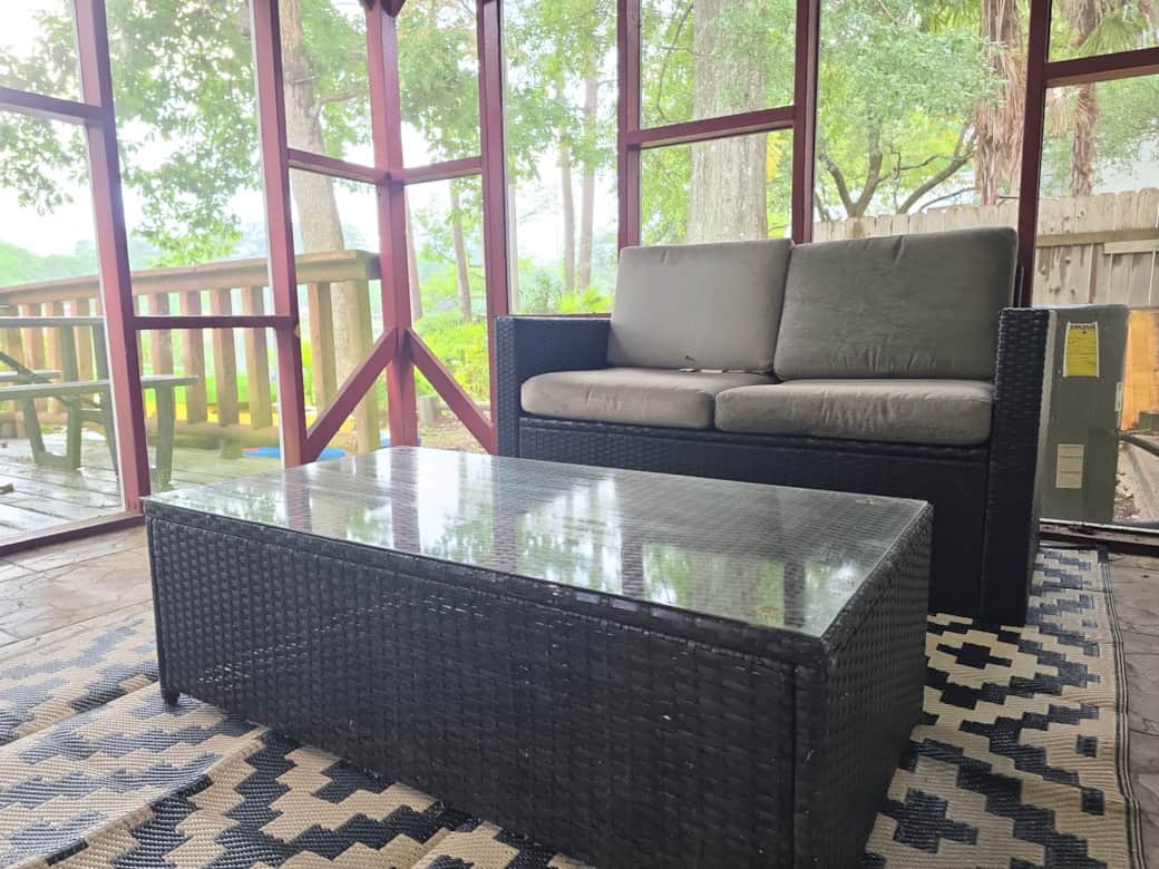Back Porch Sitting Area
