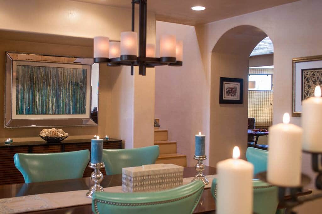 Candles for romantic dinners provided