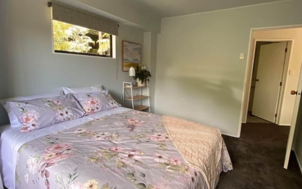 Queen bedroom and garden outlook