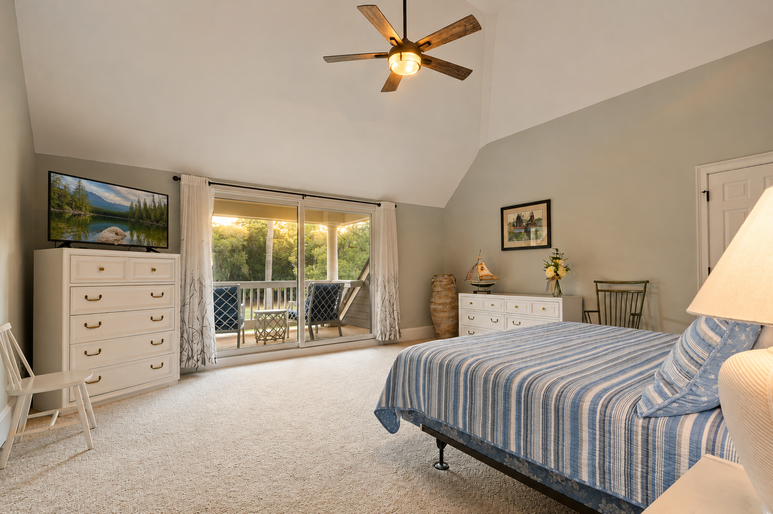 Slide open the door and catch the sunset from your own private balcony.