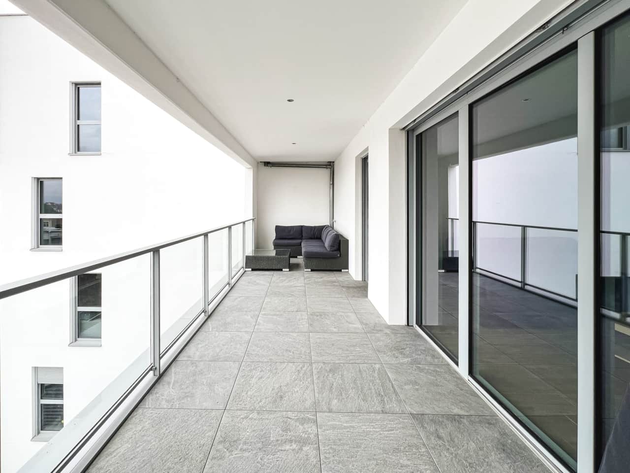 Large furnished balcony