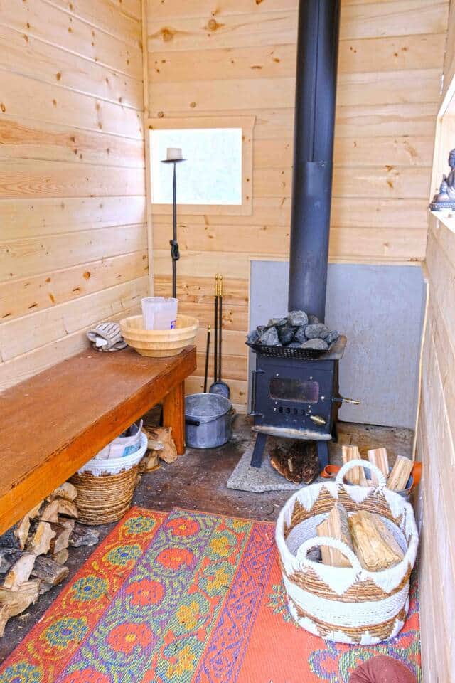 the woodfired sauna