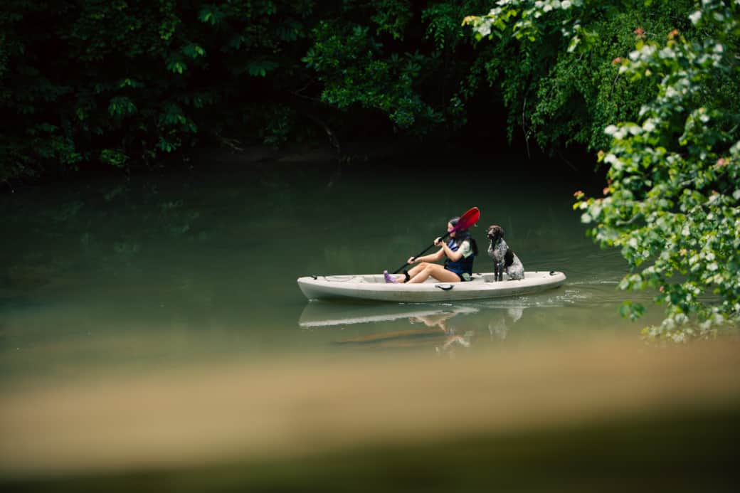 Kayaking in front of Riverstone with best friend ;)