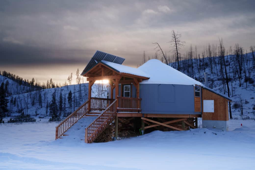 Sunset over the Green Yurt