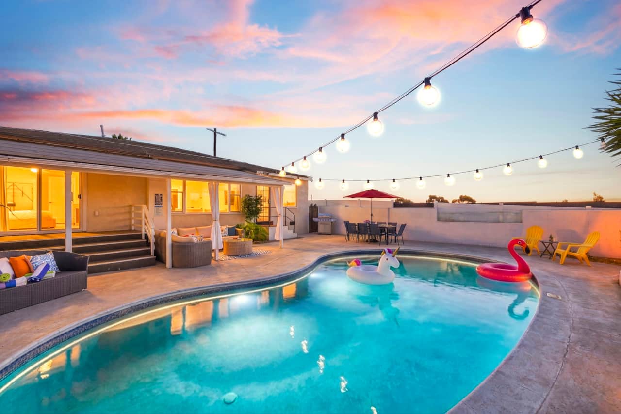 Swimming Pool & Outdoor Lounge Area for soaking in the San Diego Sun!