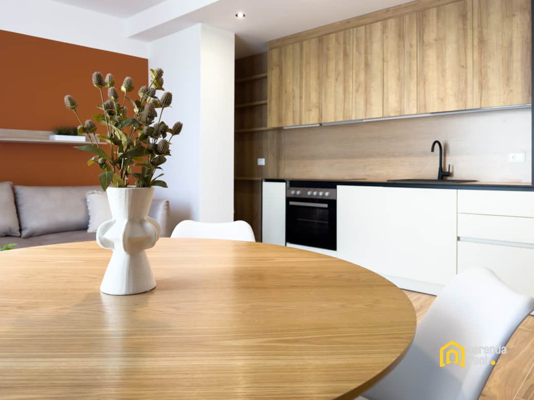 Dining table and kitchen Dining table and kitchen