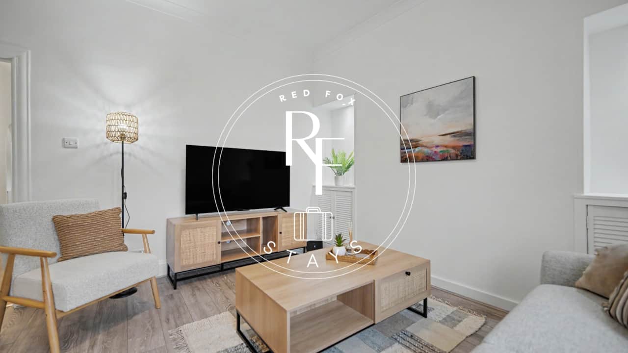 Comfortable living room with Smart TV