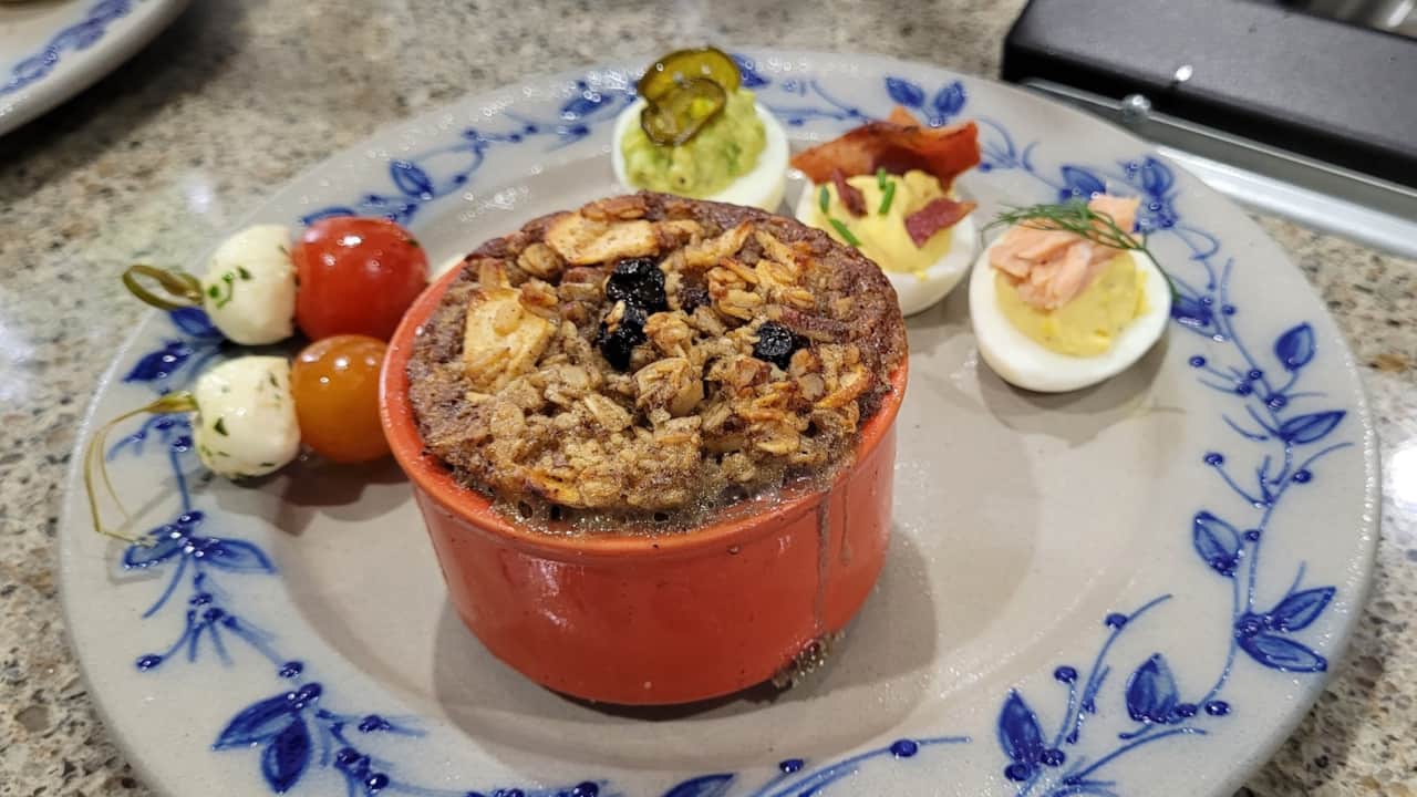 Baked Oatmeal and Deviled Eggs 