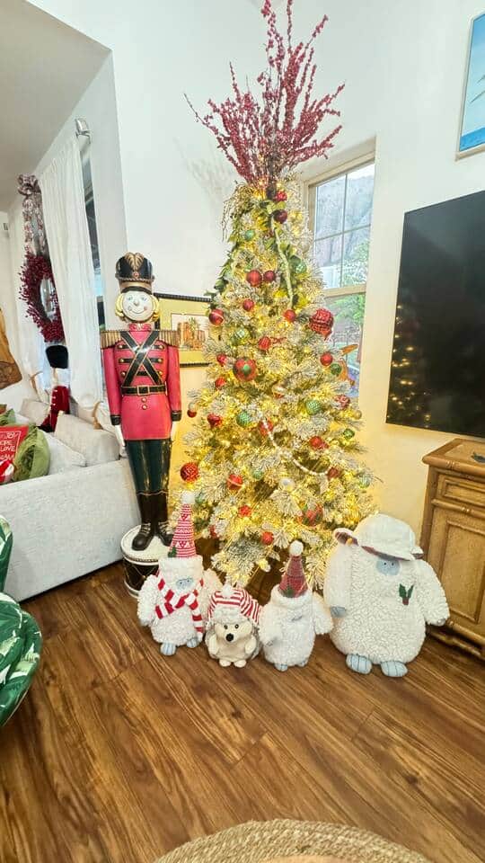 House is decorated during the Winter Holidays. 