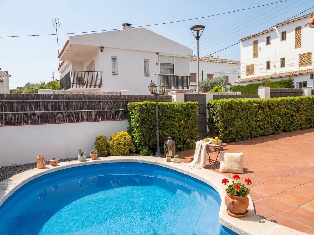 Charming Patio with Pool View-3