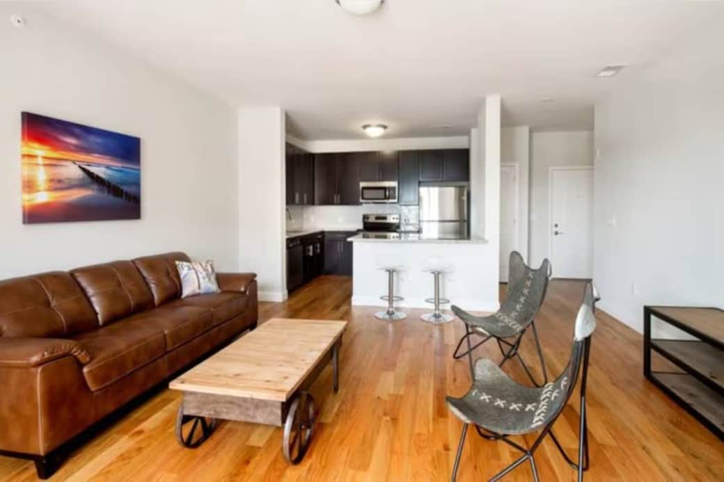 Images are of staged unit in same building. 