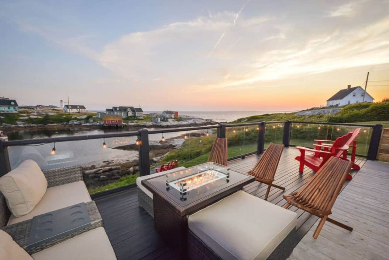 Oceanfront Airbnb in Peggy's Cove, Nova Scotia. 