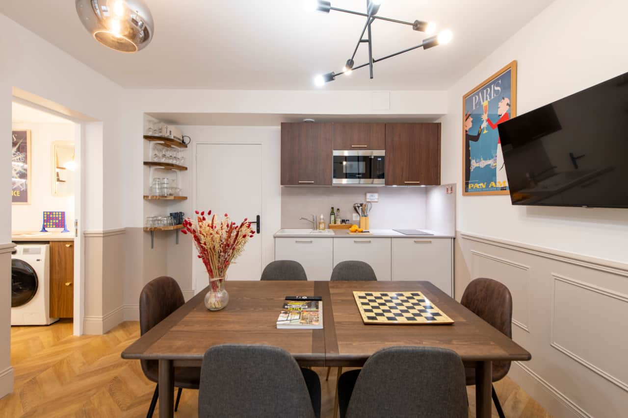 kitchen and dining room