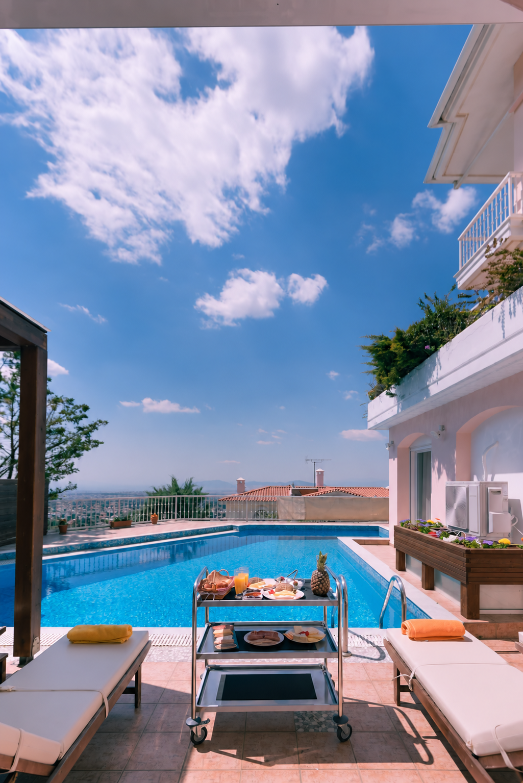 Breakfast by the pool