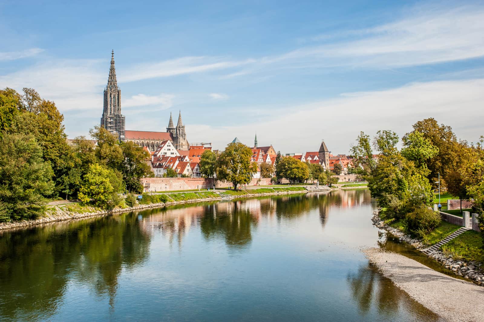 Ulm an der Donau mit Blick auf das Ulmer Münster