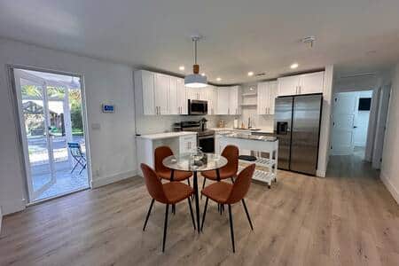 Kitchen / Dining with Portable Island and all New Appliances. Kitchen / Dining with Portable Island and all New Appliances.