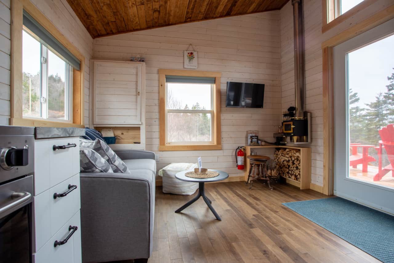 Cove & Sea Cabin is 380 sq feet