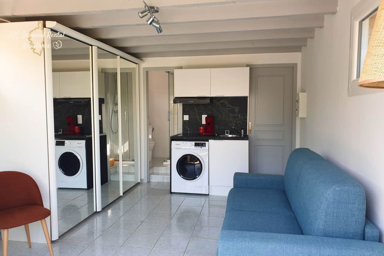 Het interieur van de studio