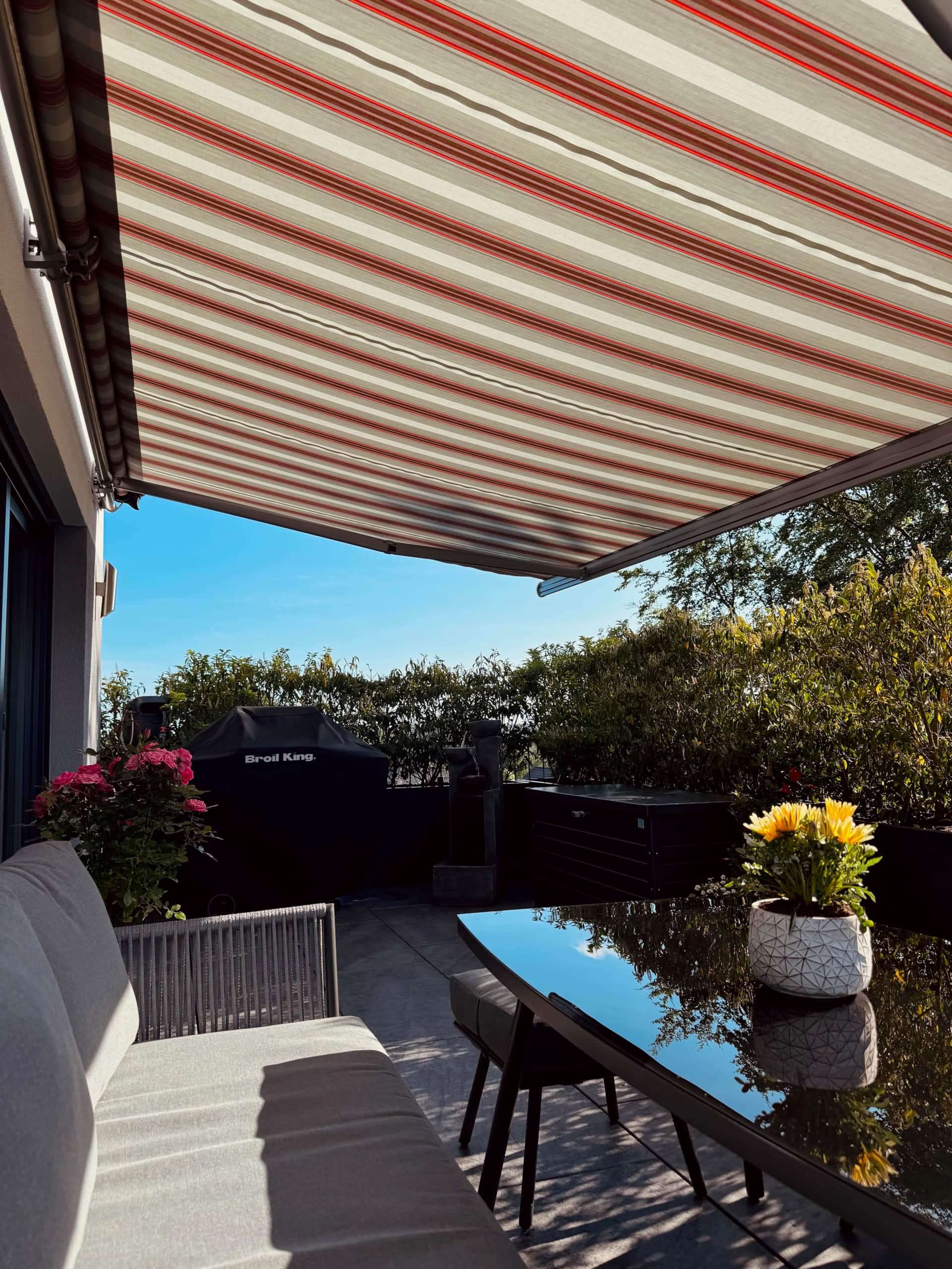 Lounge-Ecke auf der Sonnenterrasse