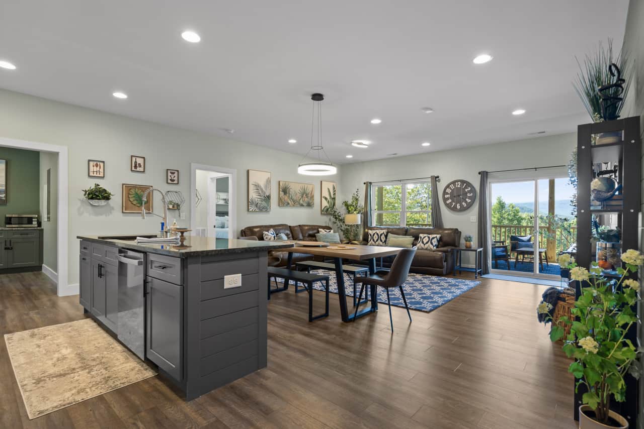 MID Living room with stunning view of Lookout Mountain