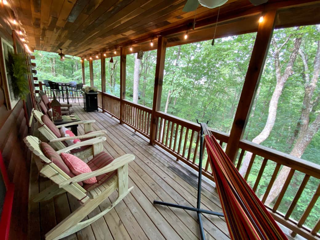 The back porch is a great place to spend your time The back porch is a great place to spend your time
