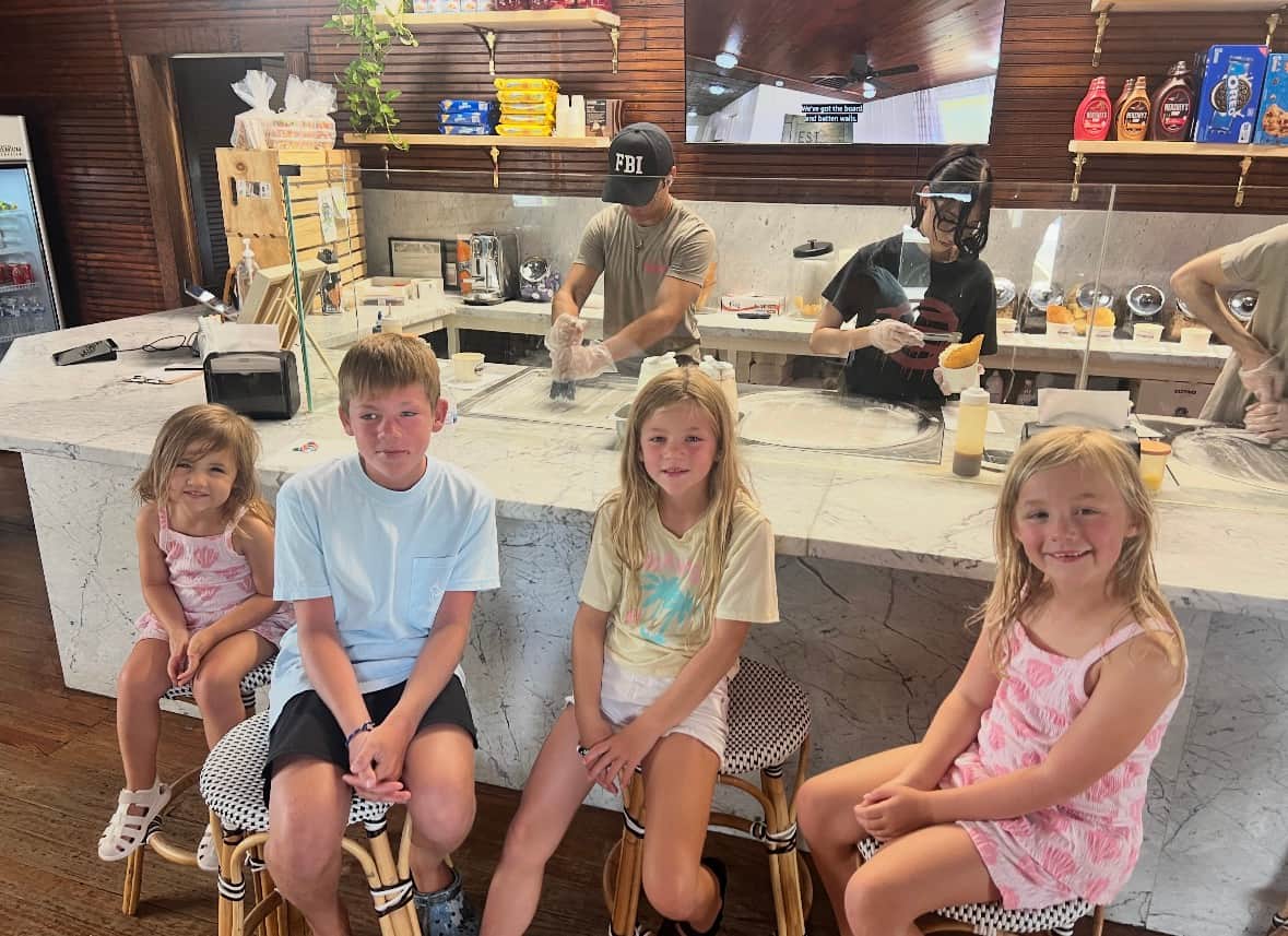 Rolled ice cream at Cordray Drug Store in Galveston