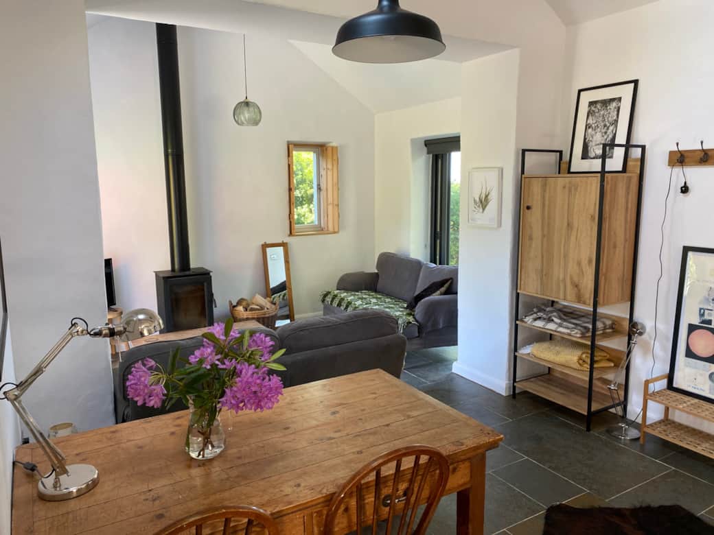 Sitting room from table