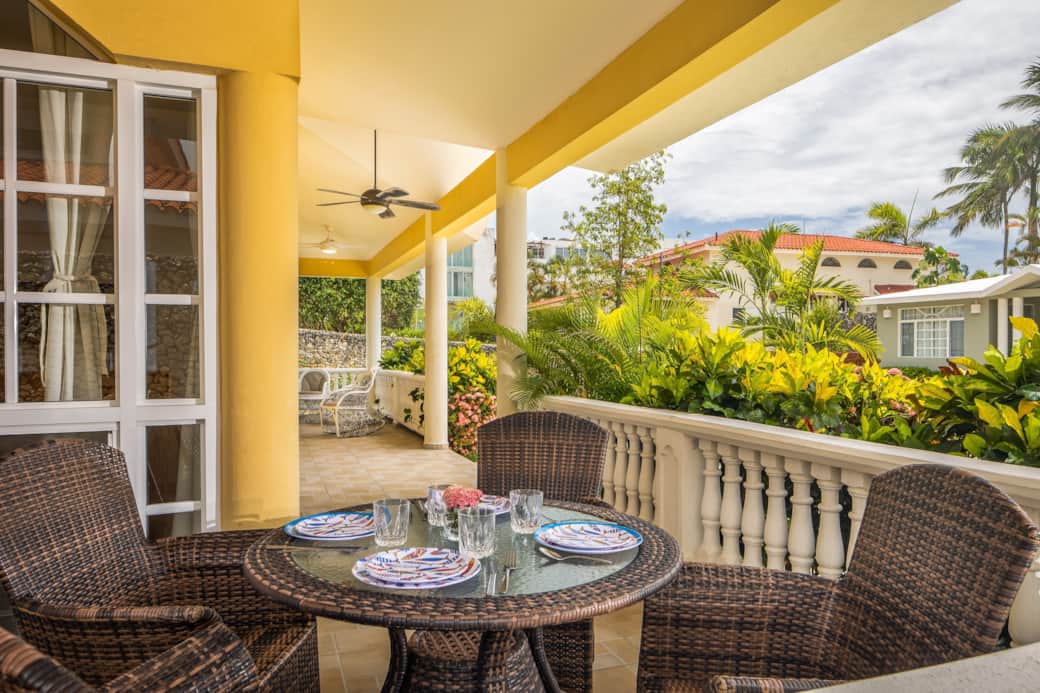 Patio dining area