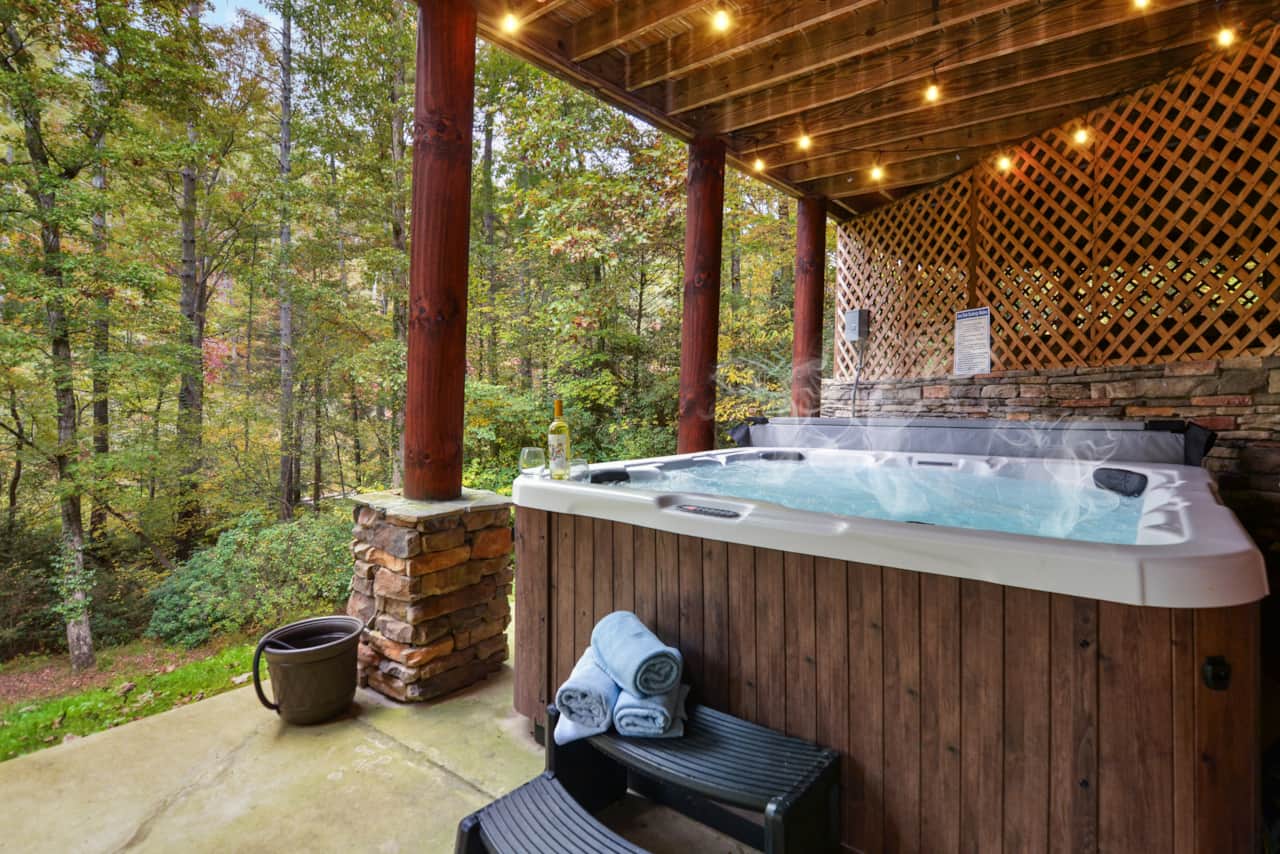 Relax in the hot tub