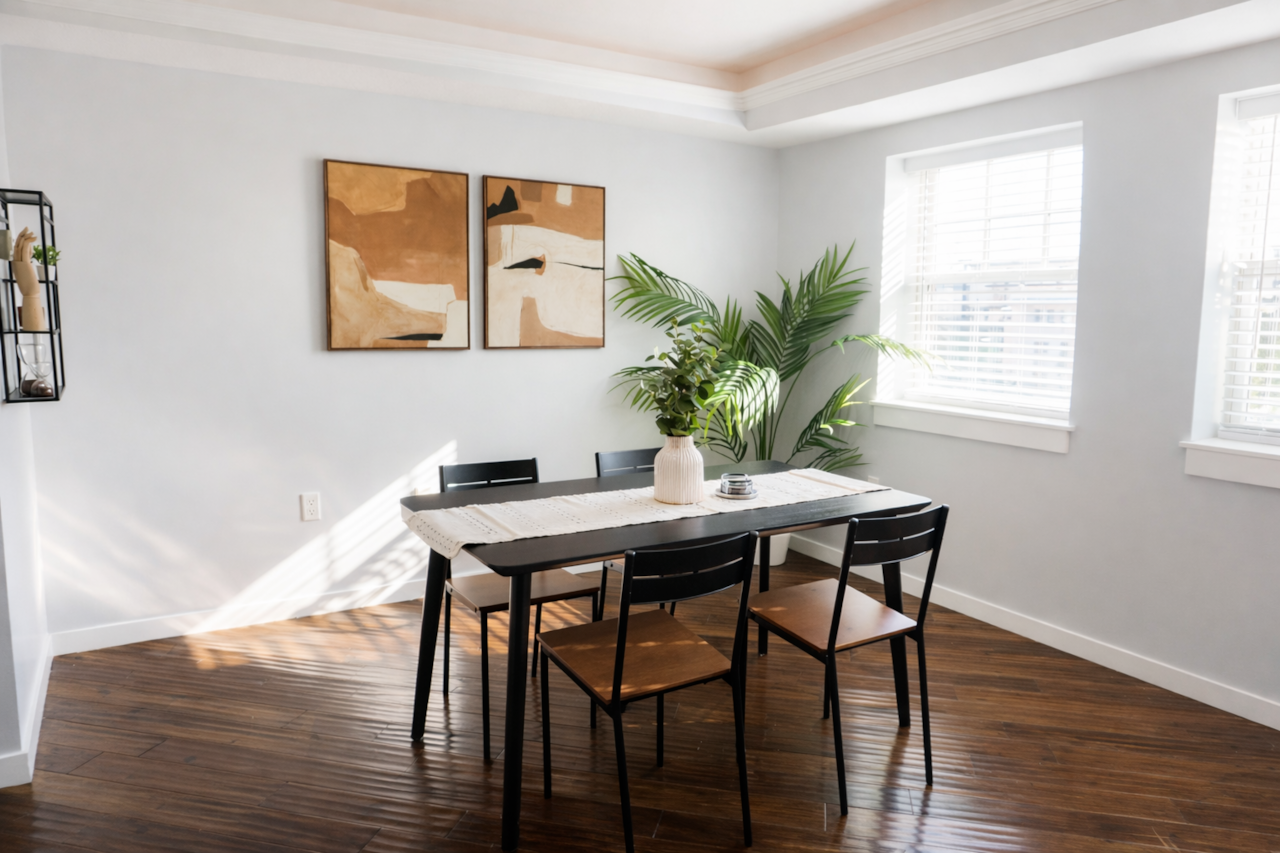 Kitchen dining table perfect for meals, games, and gathering together