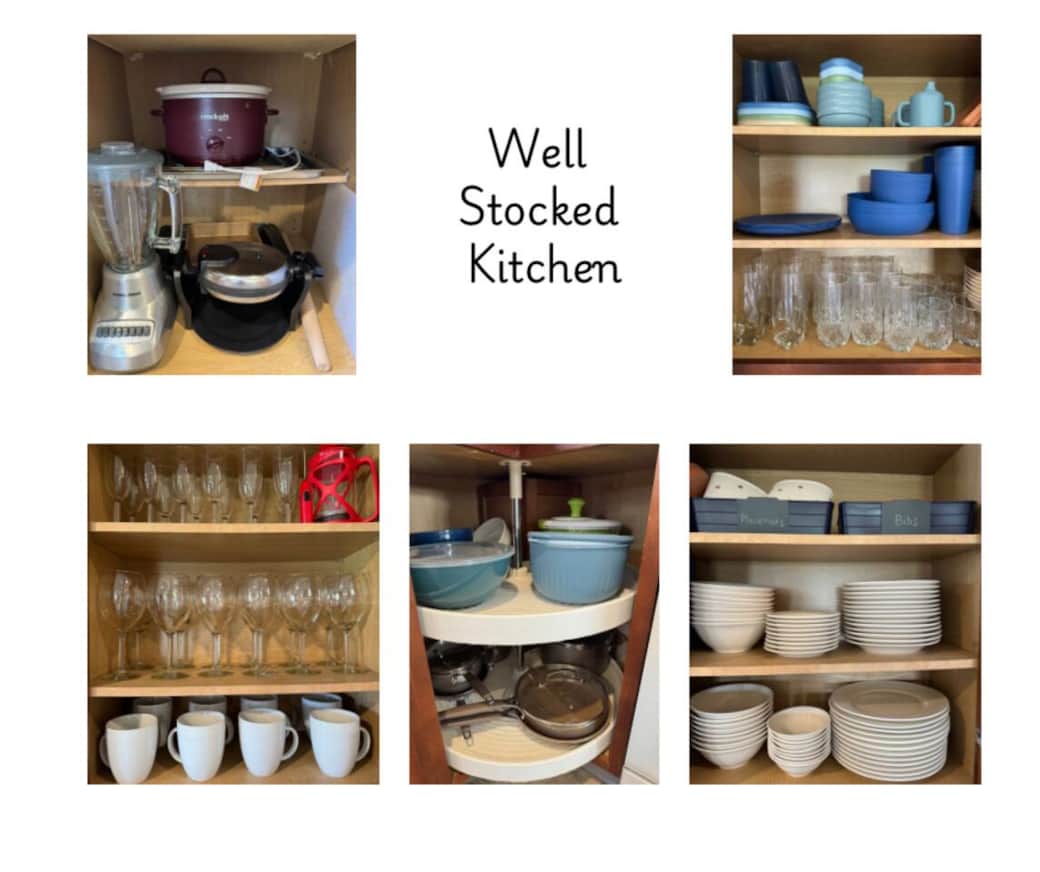 Chefs delight in this well stocked kitchen. Make memories with big breakfasts and cookie baking. 