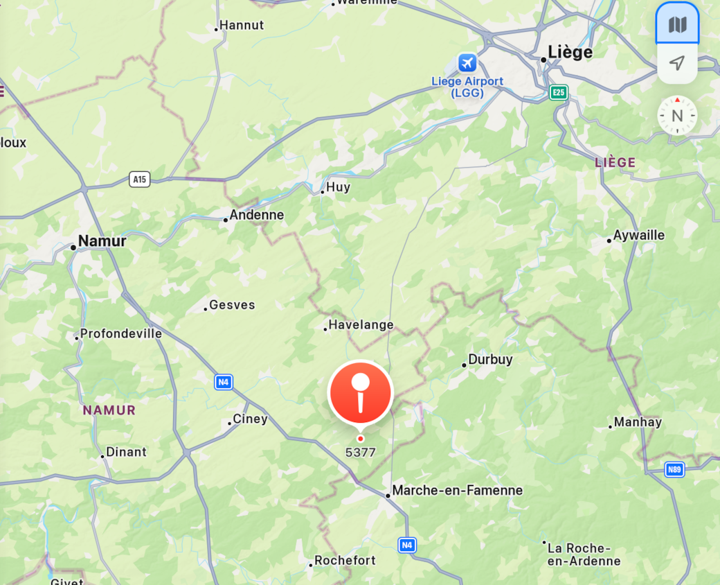 Carte de l'emplacement de l'hébergement
